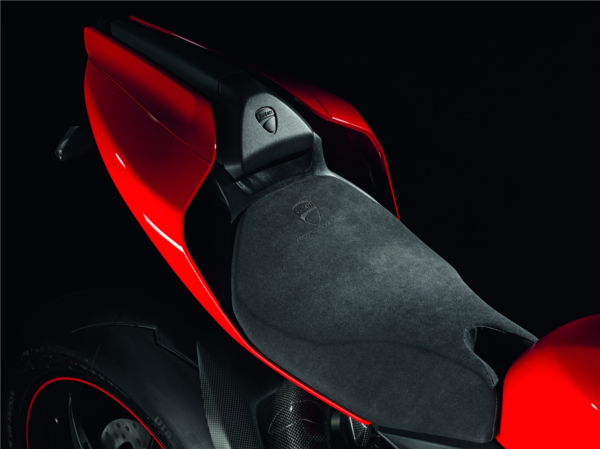 Ducati Racing seat in technical fabric.