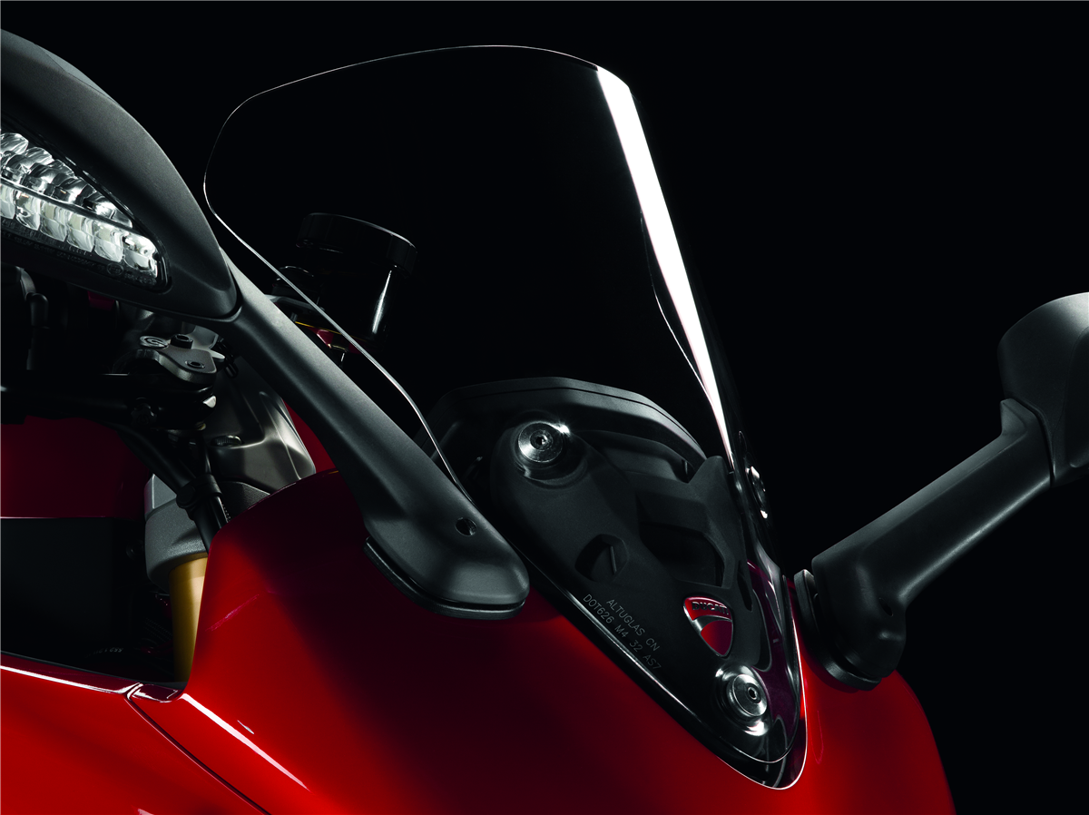 Ducati Smoke-tinted windscreen.
