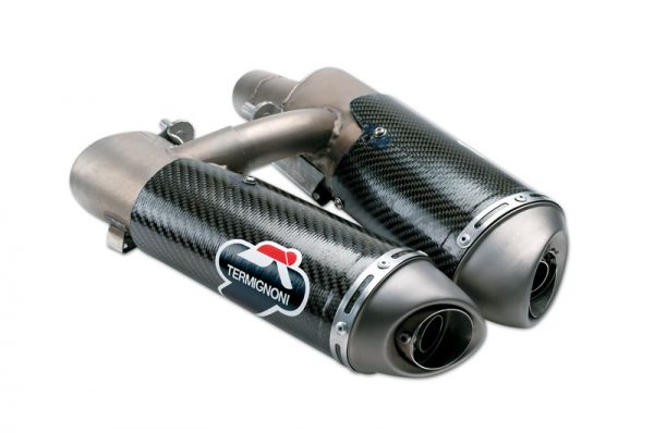Termignoni Ducati Hypermotard 796 1100 Under Tail Carbon Fiber Slip-On Exhaust System