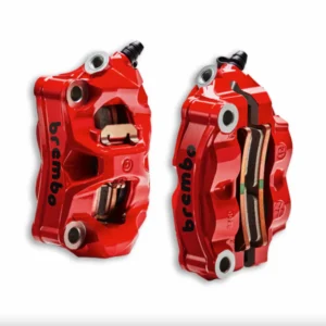 Ducati- Coloured front brake callipers.