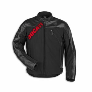 Ducati Logo C1 2.0 Leather-fabric jacket