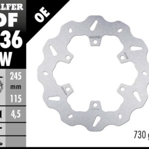 Galfer Ducati SportClassic Sport 1000 GT 1000 Paul Smart Rear Brake Wave Rotor