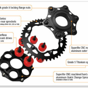 Superlite Ducati Direct Replacement Rear Quick Change Sprocket Carrier Assembly