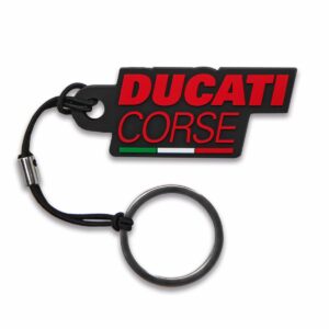 DC Black Rubber Key Ring