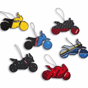 Hang-Tag Ducati set (6 pieces) Ducati bikes themed decoration to hang