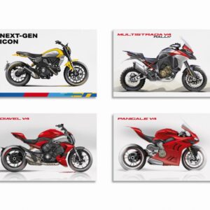 Ducati Sketches post-cards-set Set of cards (4 pieces)